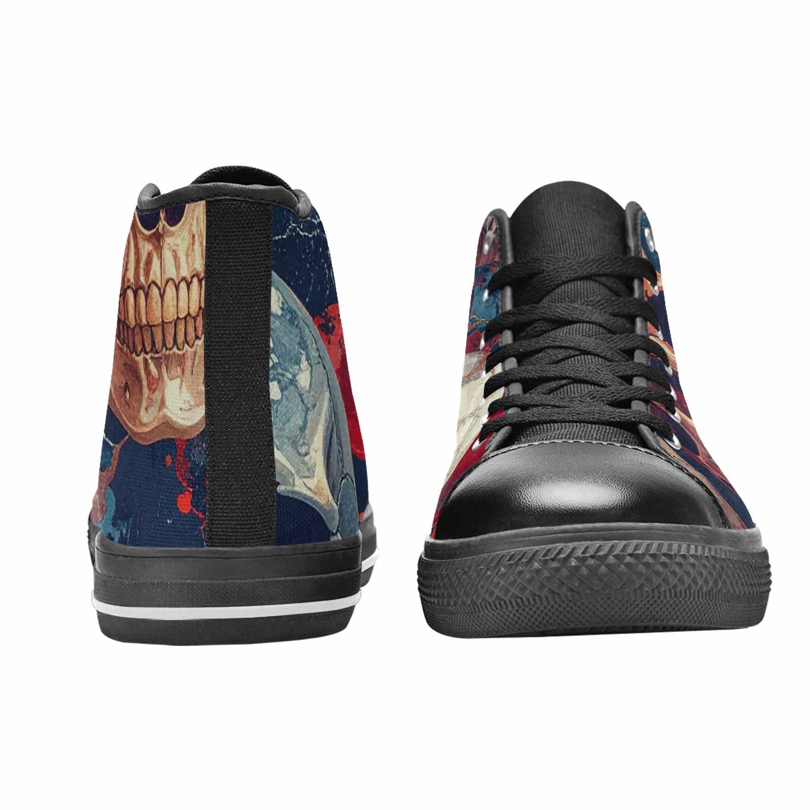 WOMEN'S Marble Skull High Top Canvas Dreamcore Sneakers