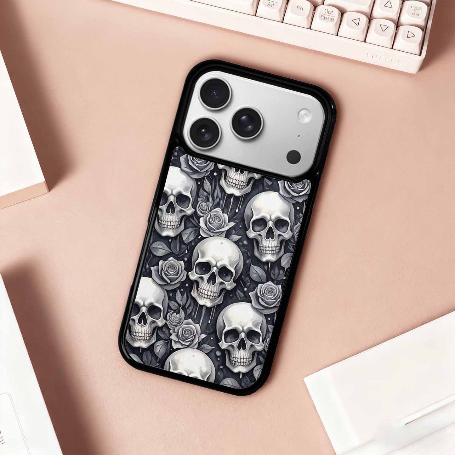 iPhone 17 Pro Case — Skull Dark Art Gothic Print Gothic, Custom Art Phone Cover