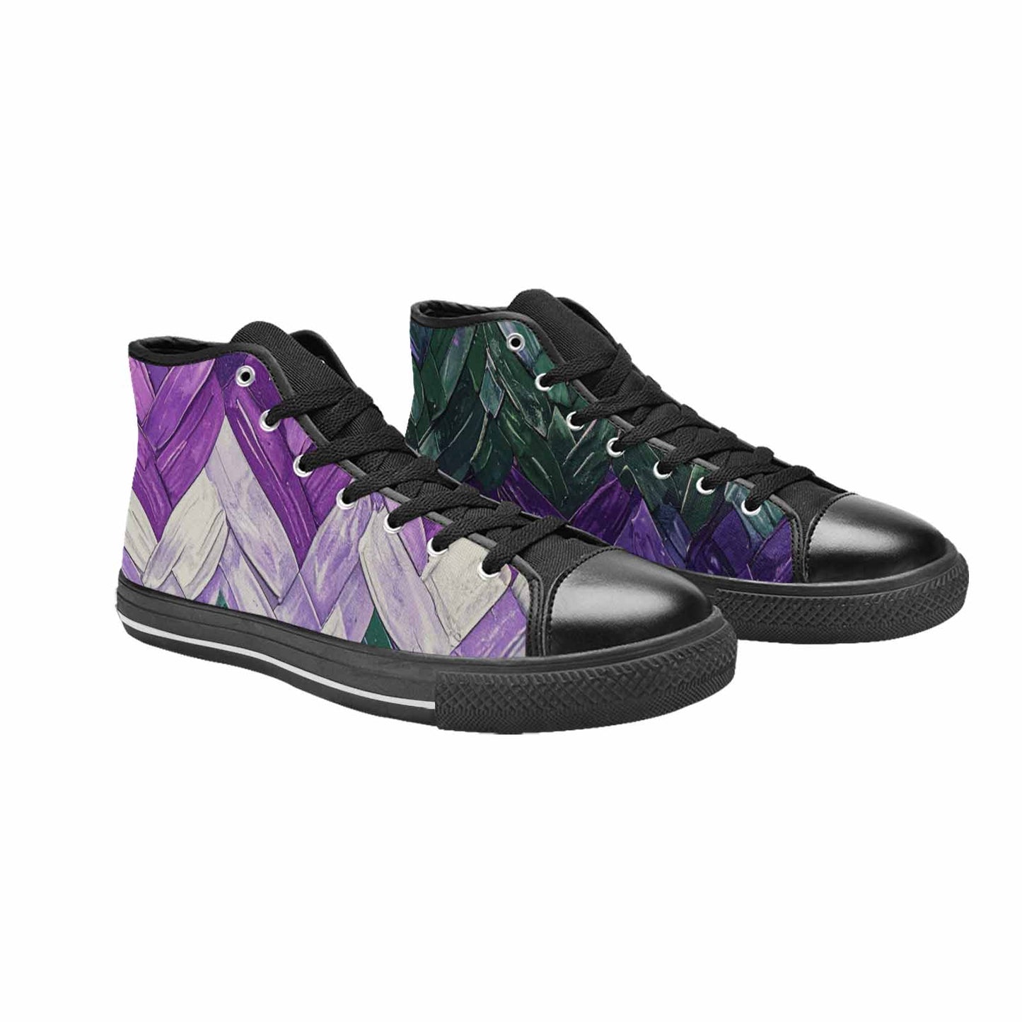 MEN'S Genderqueer Flag Color High Top Canvas Aesthetic Shoes