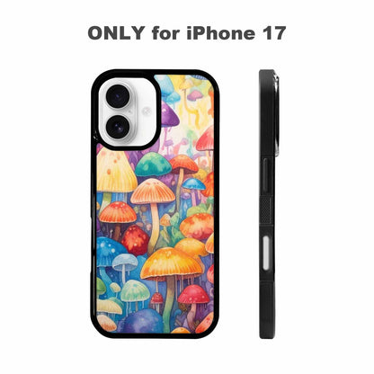 iPhone 17 Case — Mushrooms Tie Dyemushrooms Pat Tie Dye, Custom Made Phone Cover