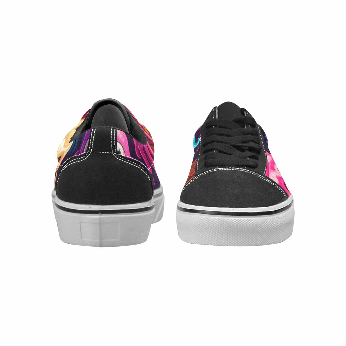 WOMEN'S Melting Ice Cream Monster Lace-Up Canvas Surreal Custom Shoes