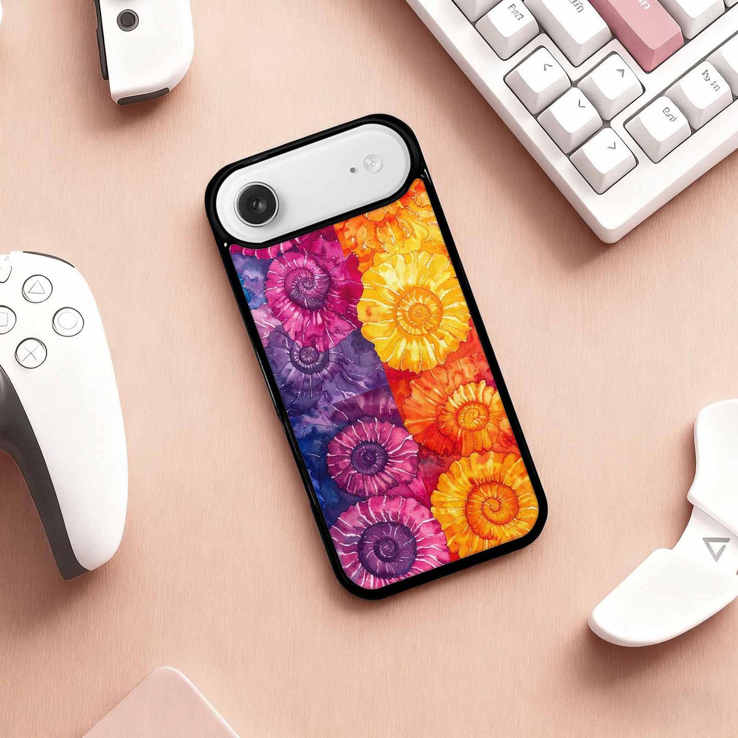 iPhone 17 Air Case — Small Tie Dye Swirl Pattern Tie, Custom Printed Phone Case