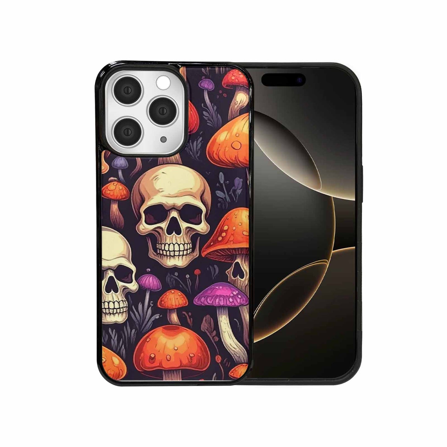 iPhone 15 Pro Max Case — Mushroom Skulls, Custom Phone Case