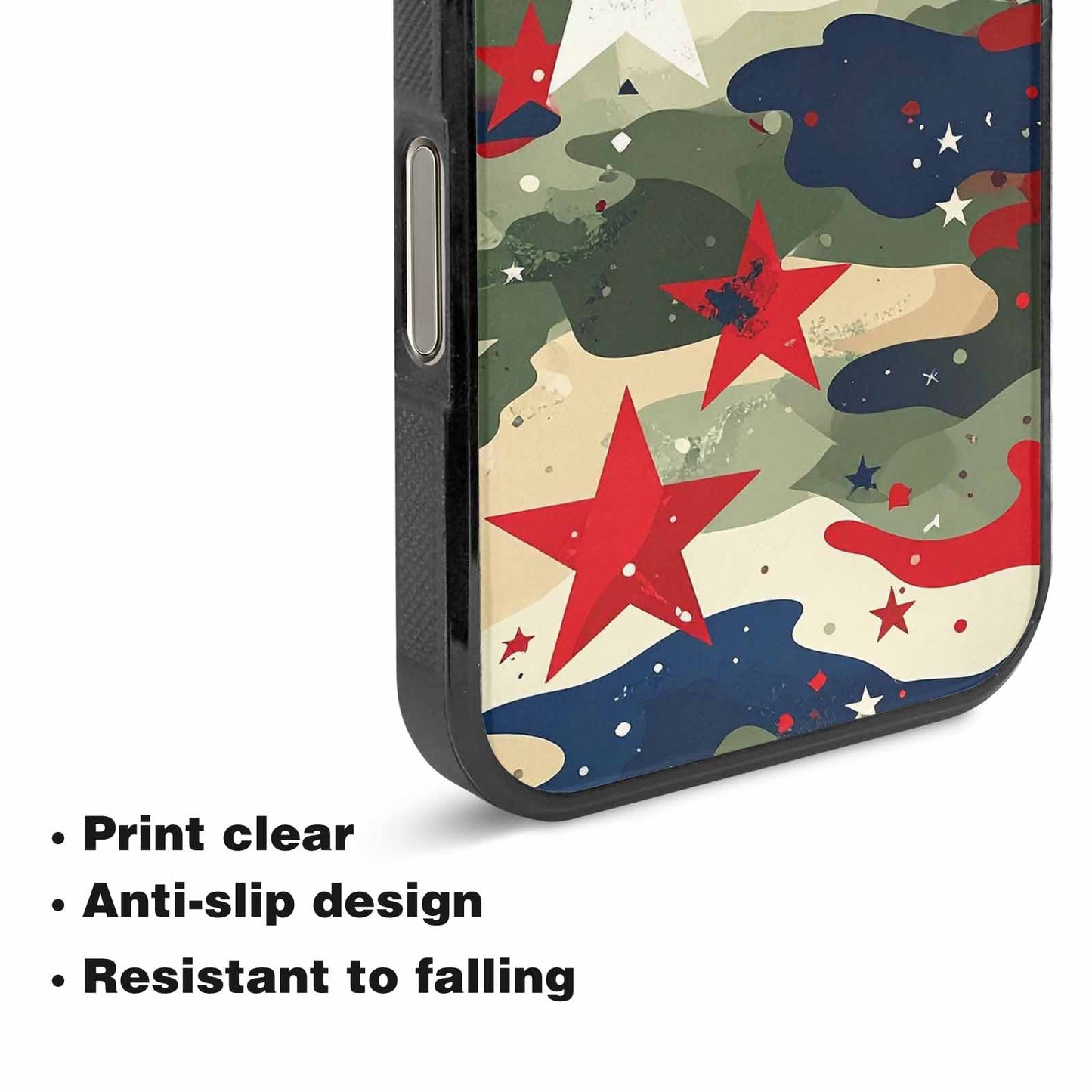 iPhone 16 Pro Max Case — Military Camo Blotch Texture Blended With, Custom Art Phone Cover