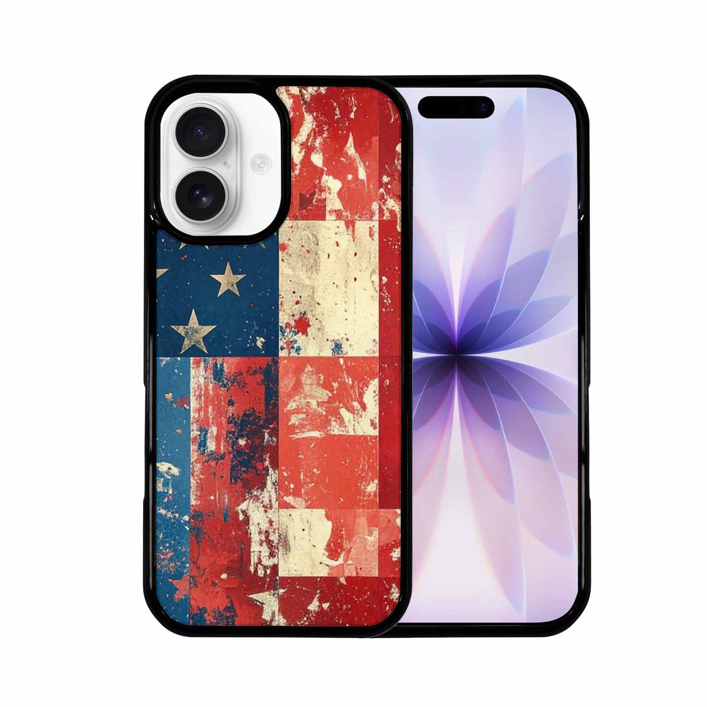iPhone 17 Case — Small American Flag Stars Galaxy Space, Custom Printed Phone Case