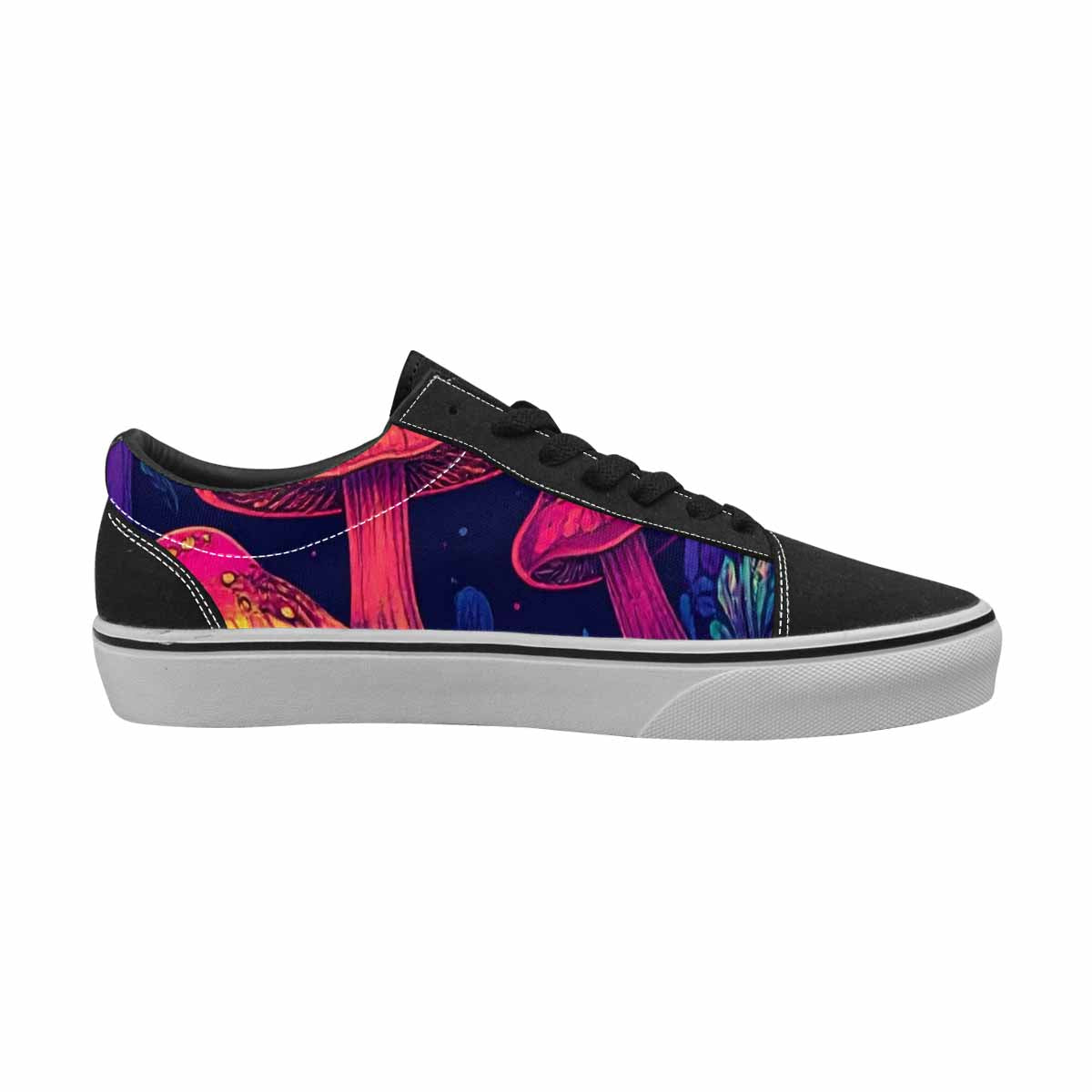 WOMEN'S Psychedelic Mushroom Canvas Lace-Up Dark Academia Custom Shoes