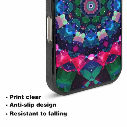 iPhone 16 Pro Max Case — Crystal Mandala Art Seamless Pattern Vibrant, Custom Phone Case