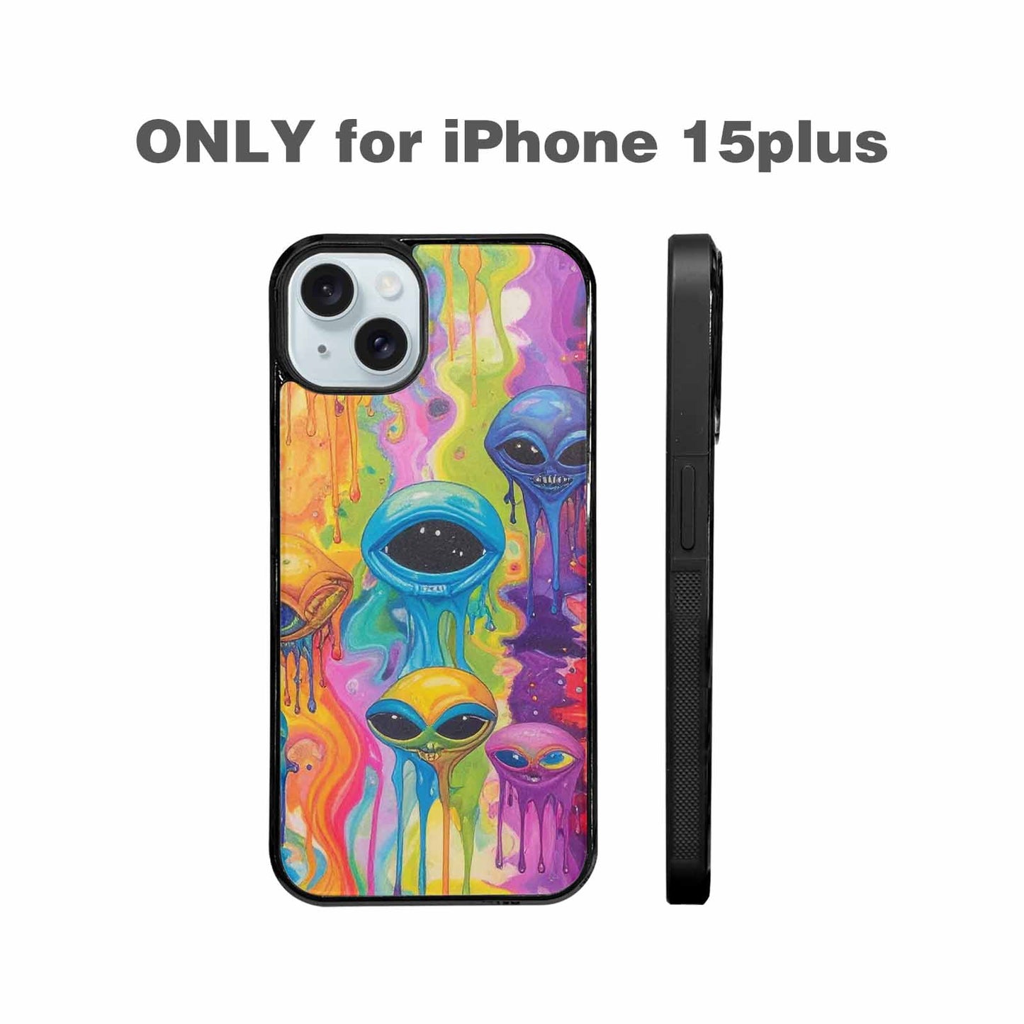 iPhone 15 Plus Case — Aliens Tie Dyemelting Aliens P Bod, Custom Phone Case
