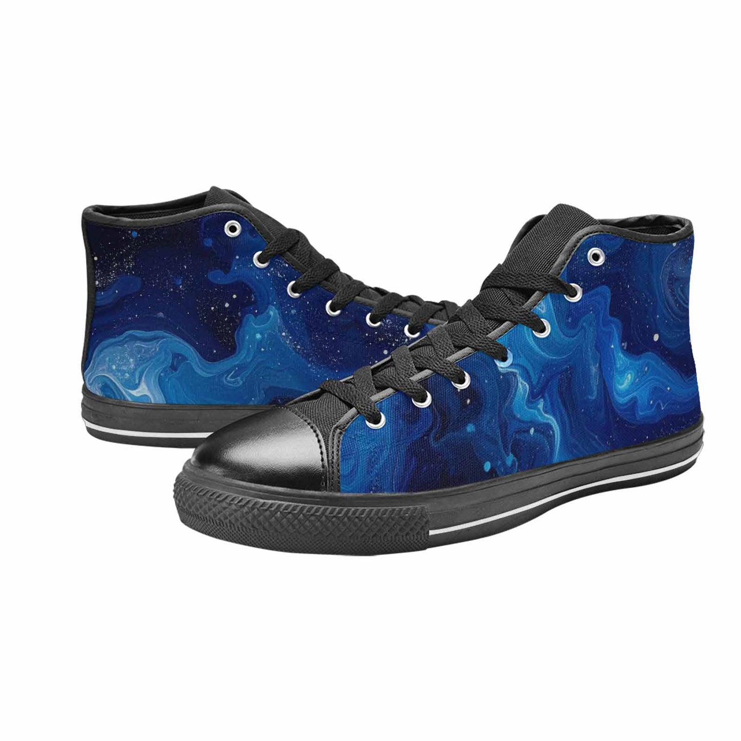 MEN'S Galaxy Art - High Top Canvas Surreal Custom Sneakers