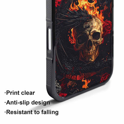 iPhone 17 Pro Case — Skull Dark Art Gothic Print Gothic, Custom Designed Case Cover
