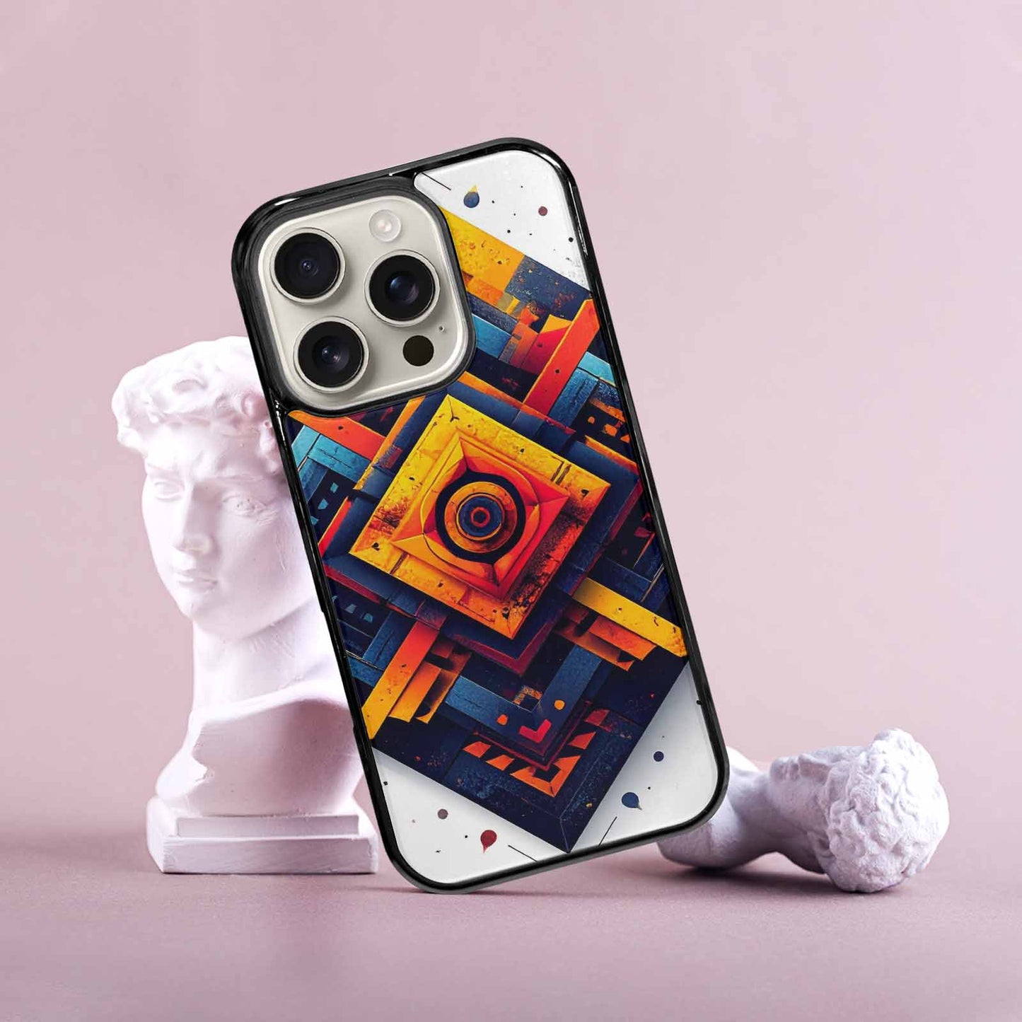 iPhone 16 Pro Case — Urban Tribal Tessellation, Custom Phone Case