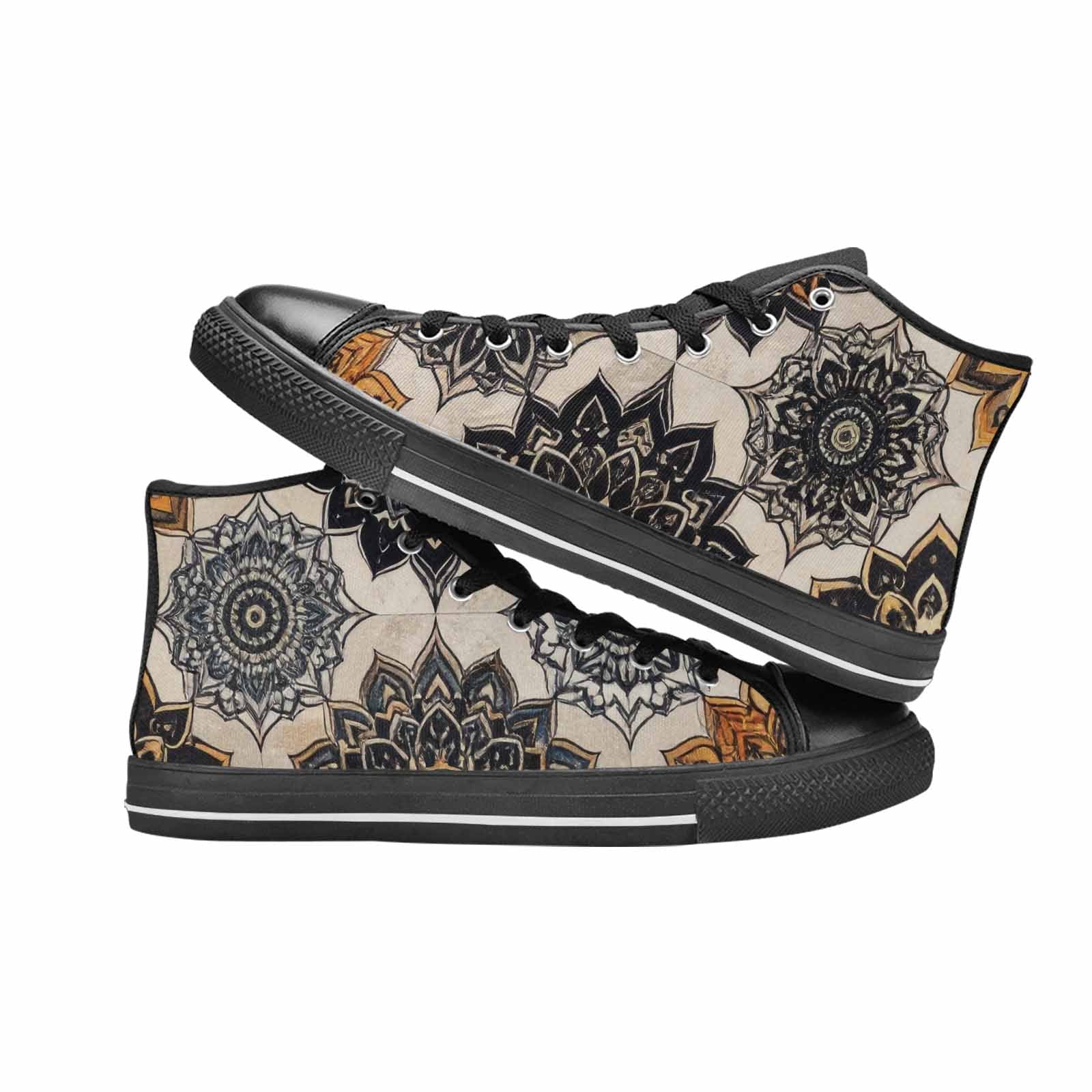 MEN'S Mandala High Top Canvas Dark Academia Custom Shoes