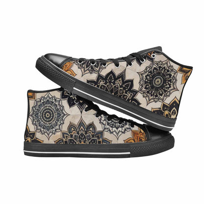 MEN'S Mandala High Top Canvas Dark Academia Custom Shoes