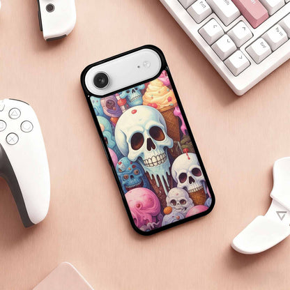 iPhone 17 Air Case — Ice Cream Monsters Skullsmelti Gothic Skulls, Customized Protective Case