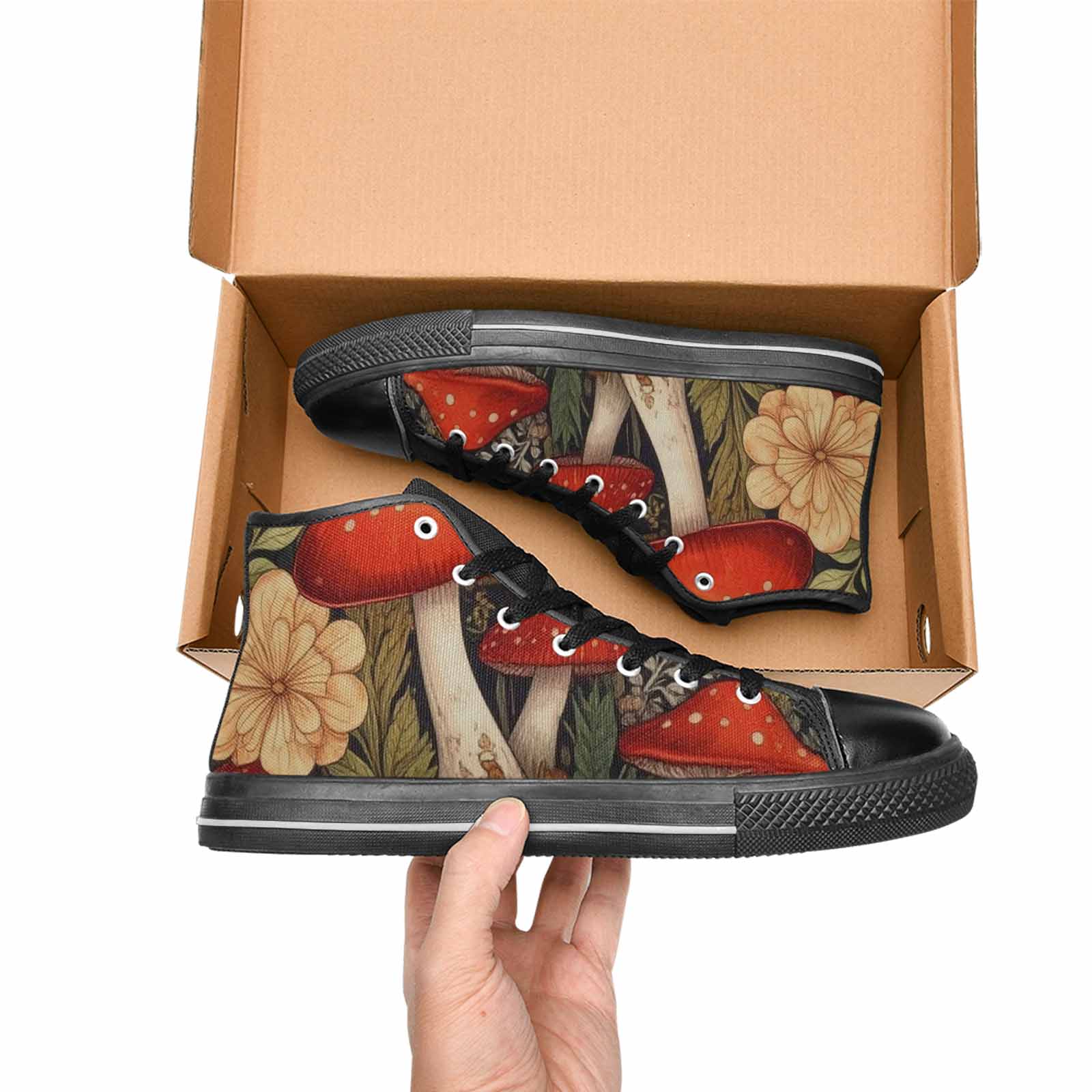 WOMEN'S Mushroom High Top Canvas Y2K Sneakers