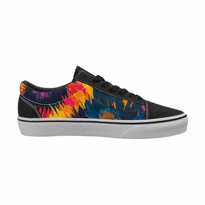 WOMEN'S Animal Print Lace-Up Canvas Melting Art Sneakers