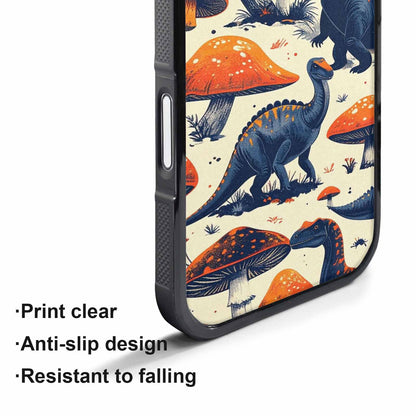 iPhone 17 Pro Max Case — Vintage Dinosaurs Mushroom Retro Vintage, Custom Made Phone Cover