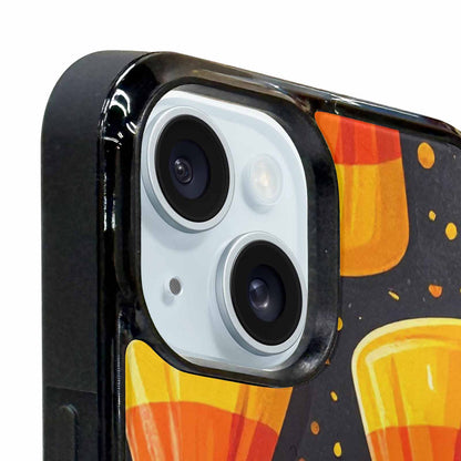 iPhone 15 Plus Case — Halloween Candy Corn, Custom Art Phone Cover