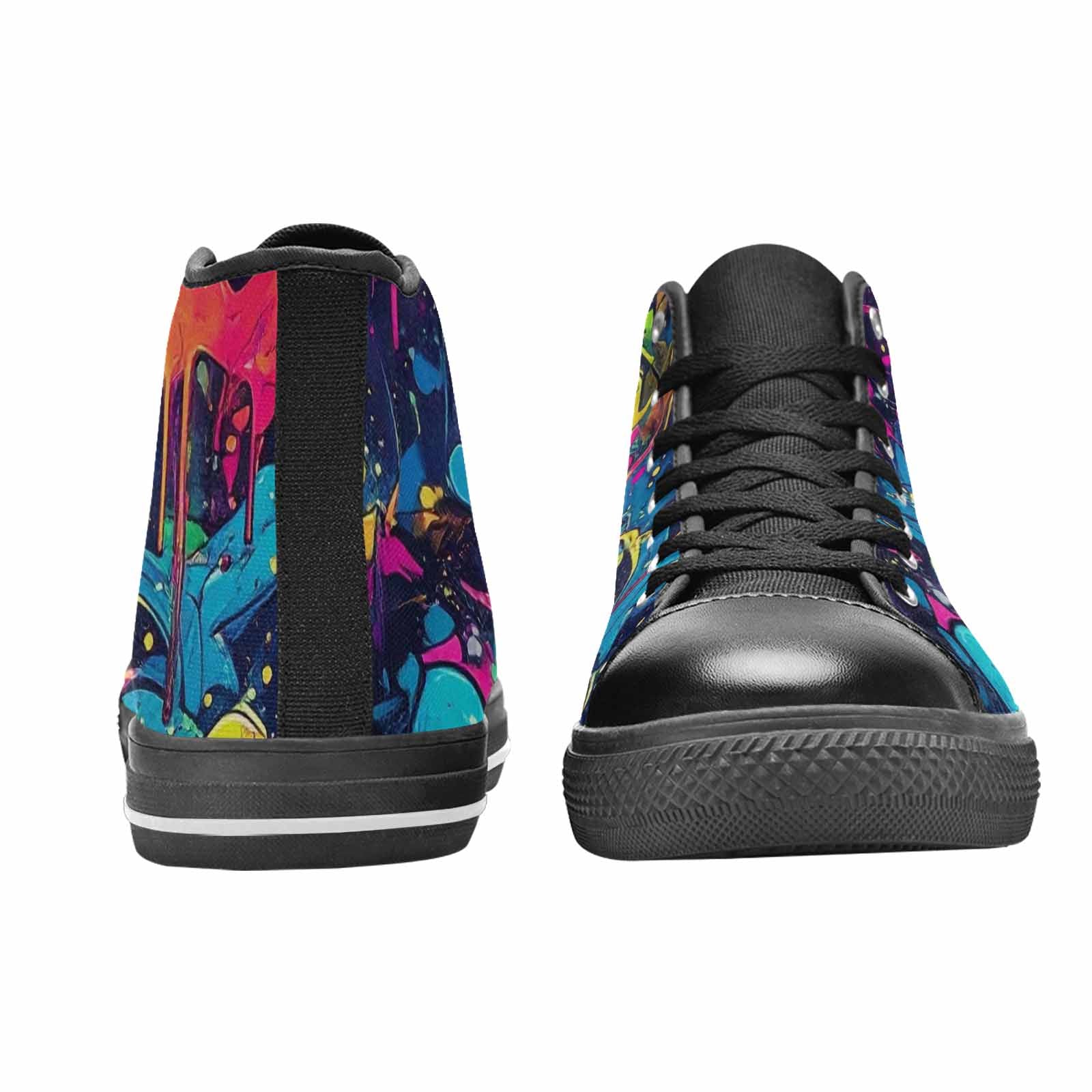 WOMEN'S Paint Splatter High Top Canvas Vivid Sneakers