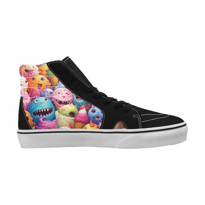 MEN'S Melting Ice Cream Monster High Top Canvas Cottagecore Sneakers