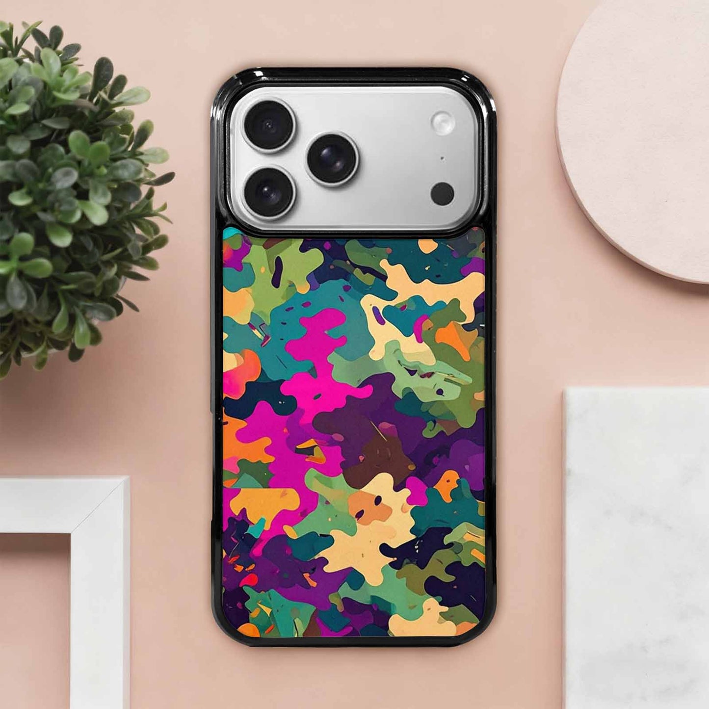 iPhone 17 Pro Max Case — Small Military Camouflage Blotch Camo, Custom Print Case Cover