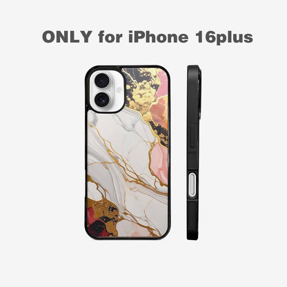 iPhone 16 Plus Case — Marble Vein Marble Veins Pattern Hundreds, Personalized Phone Case
