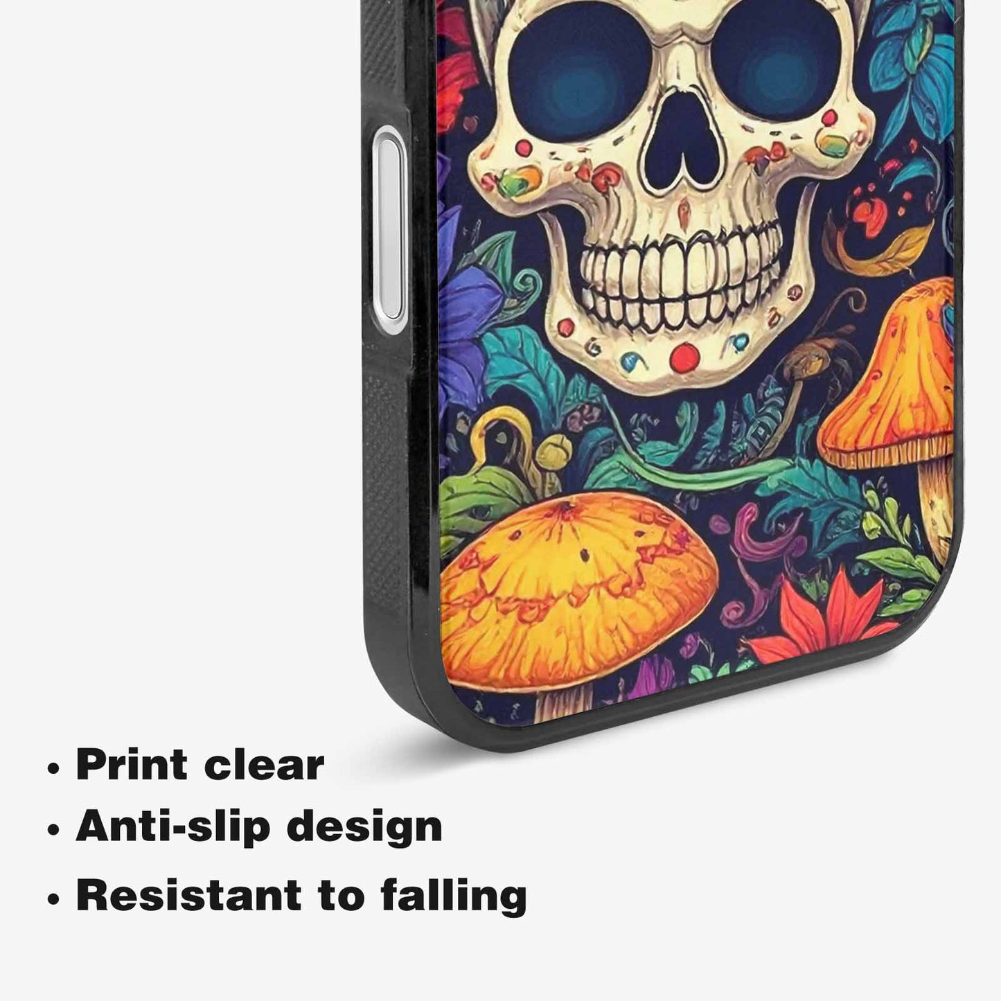 iPhone 16 Plus Case — Mushrooms And Skulls, Original Design Phone Case