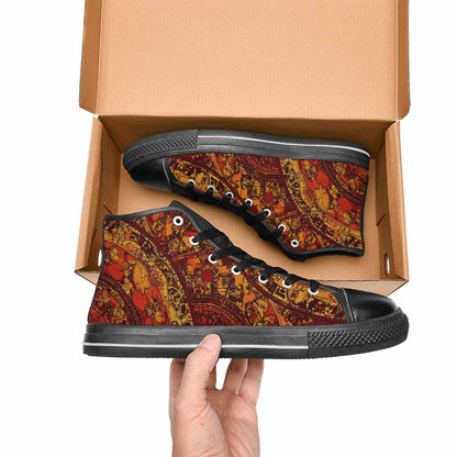 WOMEN'S Mandala Lions High Top Canvas Surreal Custom Shoes