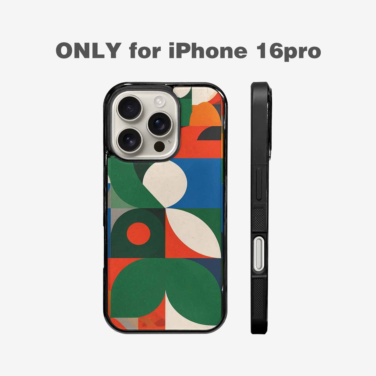 iPhone 16 Pro Case — 1990s Memphis Art Pattern, Customized Protective Case