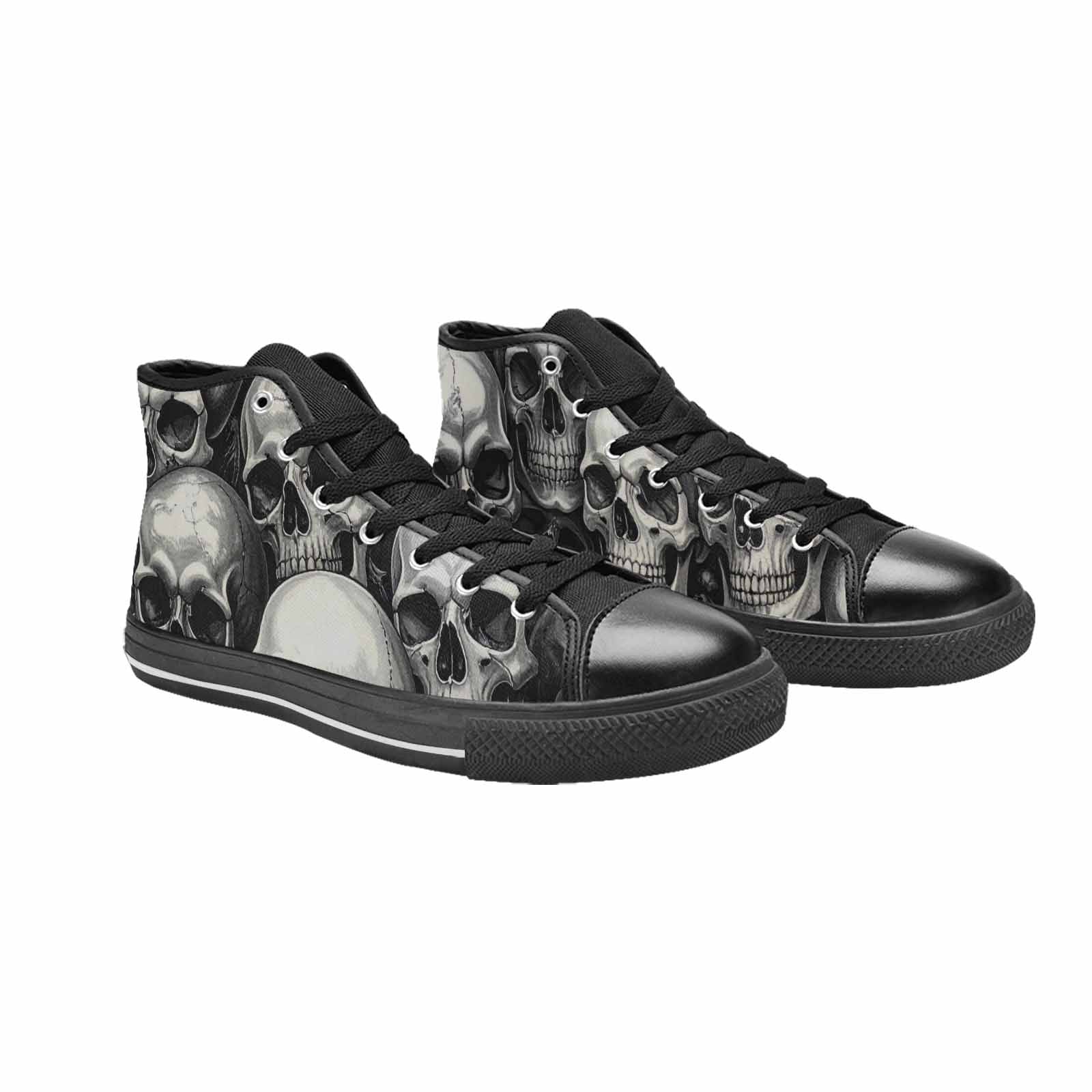 MEN'S Skulls - Classic High Top Canvas Grunge Custom Shoes