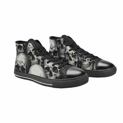 MEN'S Skulls - Classic High Top Canvas Grunge Custom Shoes