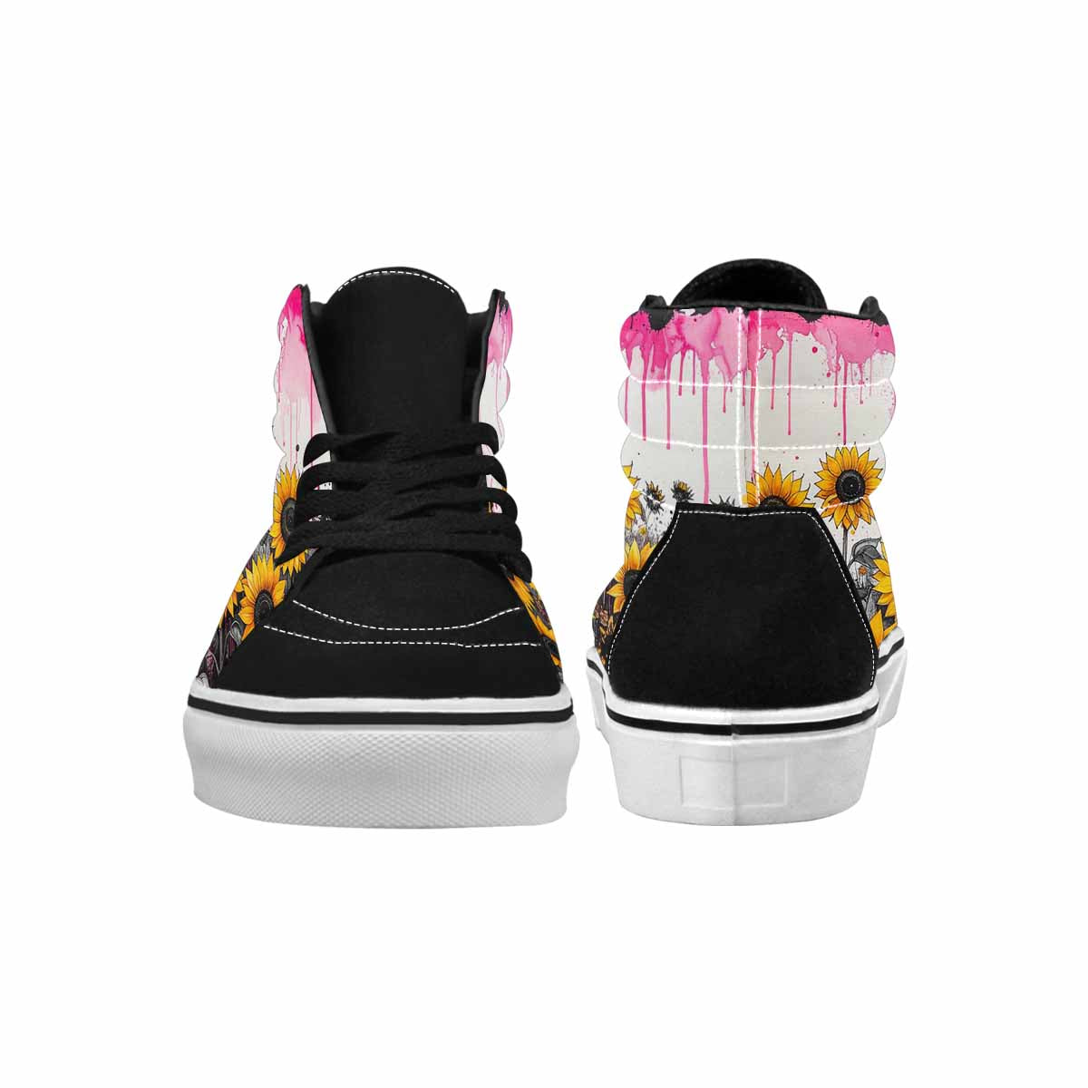 MEN'S Sunflower Burst High Top Canvas Y2K Custom Shoes
