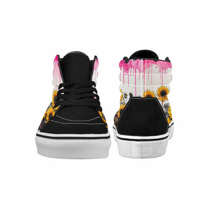 MEN'S Sunflower Burst High Top Canvas Y2K Custom Shoes