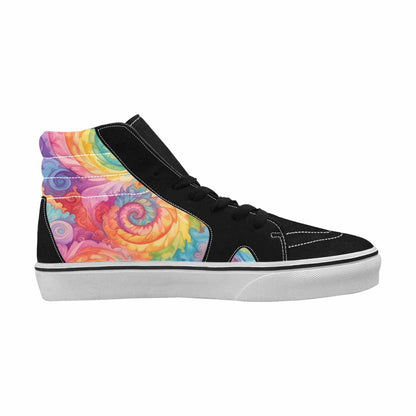 MEN'S Tie High Top Canvas Melting Art Custom Sneakers
