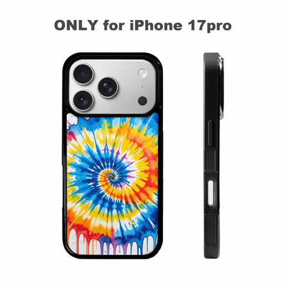 iPhone 17 Pro Case — Tie Dye Style Art Dripping Tie, Unique Phone Case Design