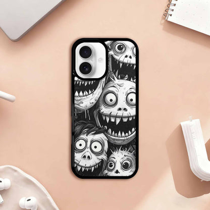 iPhone 17 Case — Black And White Monster Original Art, Custom Phone Case