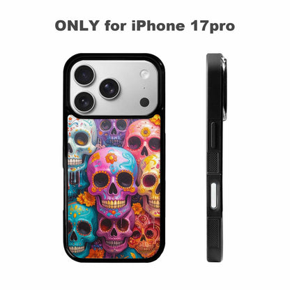 iPhone 17 Pro Case — Sugar Skullsmelting Sugar Skulls Gothic Skulls, Custom Art Phone Cover