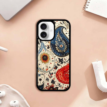 iPhone 17 Case — Small Paisley Bandana Pattern, Original Art, Unique Phone Case Design