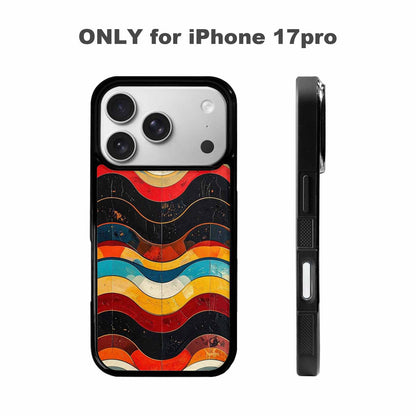 iPhone 17 Pro Case — Retro Wave Scallop Stripe Small Retro, Unique Phone Case Design