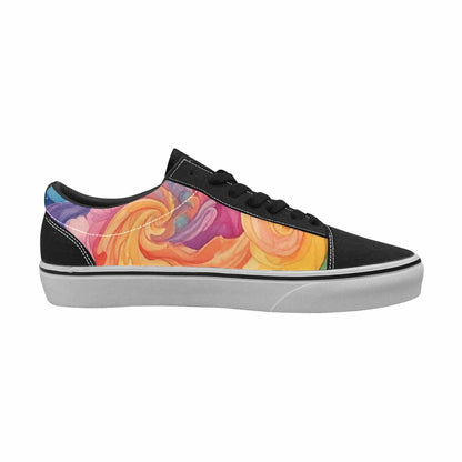 WOMEN'S Tie Dye Swirls Tie Lace-Up Canvas Melting Art Sneakers