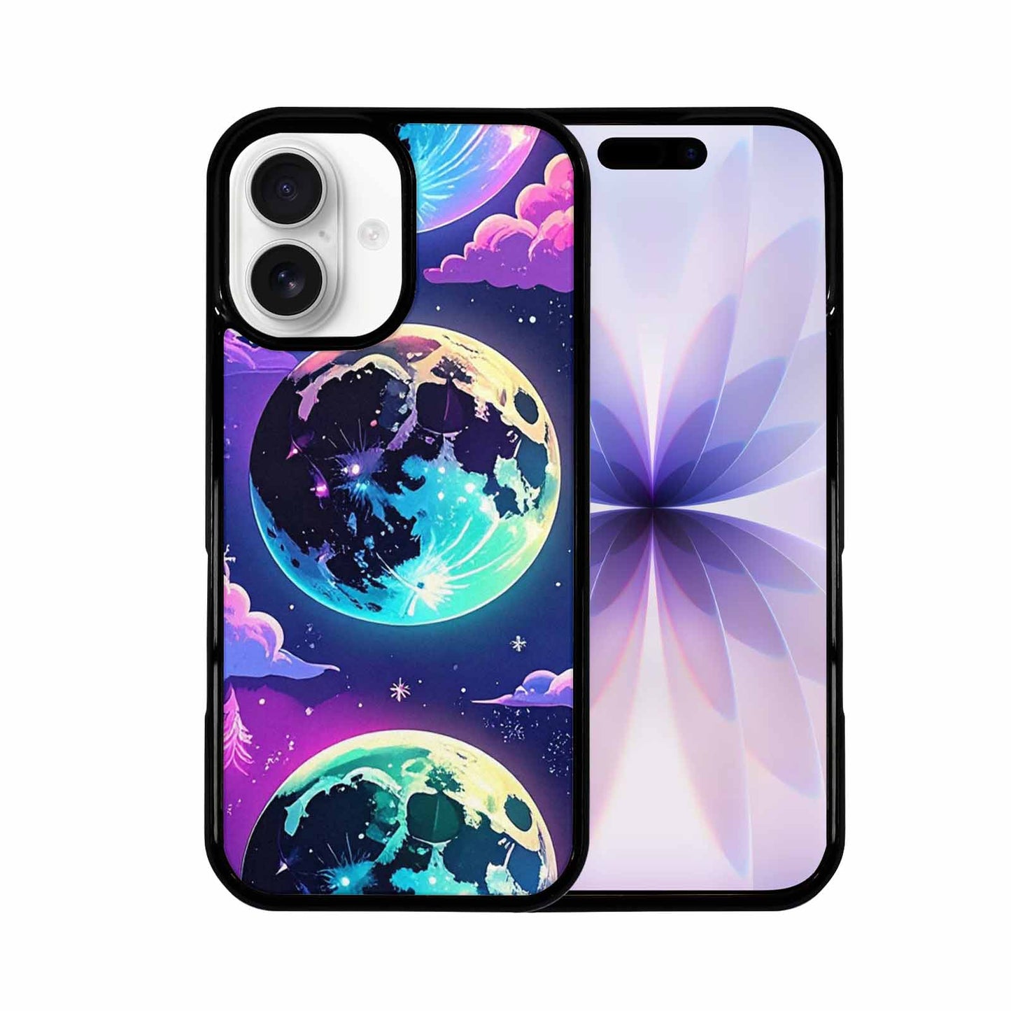 iPhone 17 Case — Neon Winter Moon Cartoon Cute, Custom Designed Case Cover