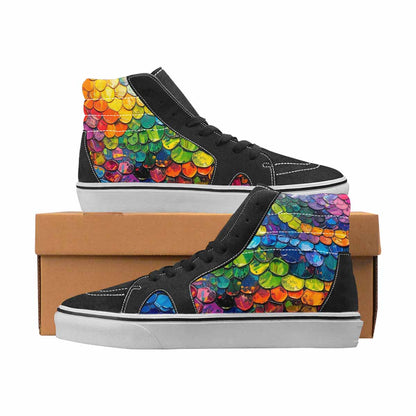 WOMEN'S Reptile Full Color High Top Canvas Bold Print Vivid Sneakers