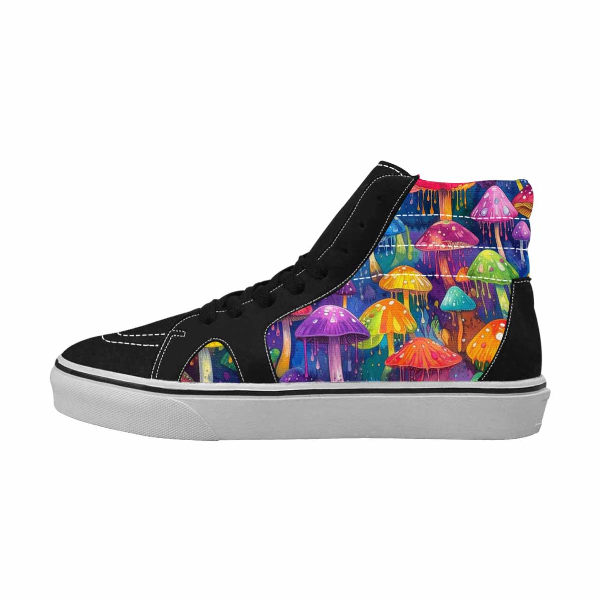 MEN'S Rainbow Drip Mushrooms High Top Canvas Dreamcore Shoes
