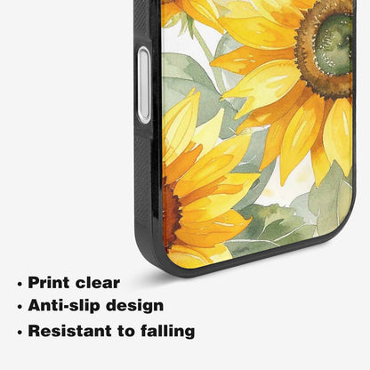 iPhone 16 Case — Sunflowers Watercolor, Personalized Phone Case