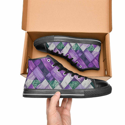 MEN'S Genderqueer Flag Color High Top Canvas Dreamcore Sneakers
