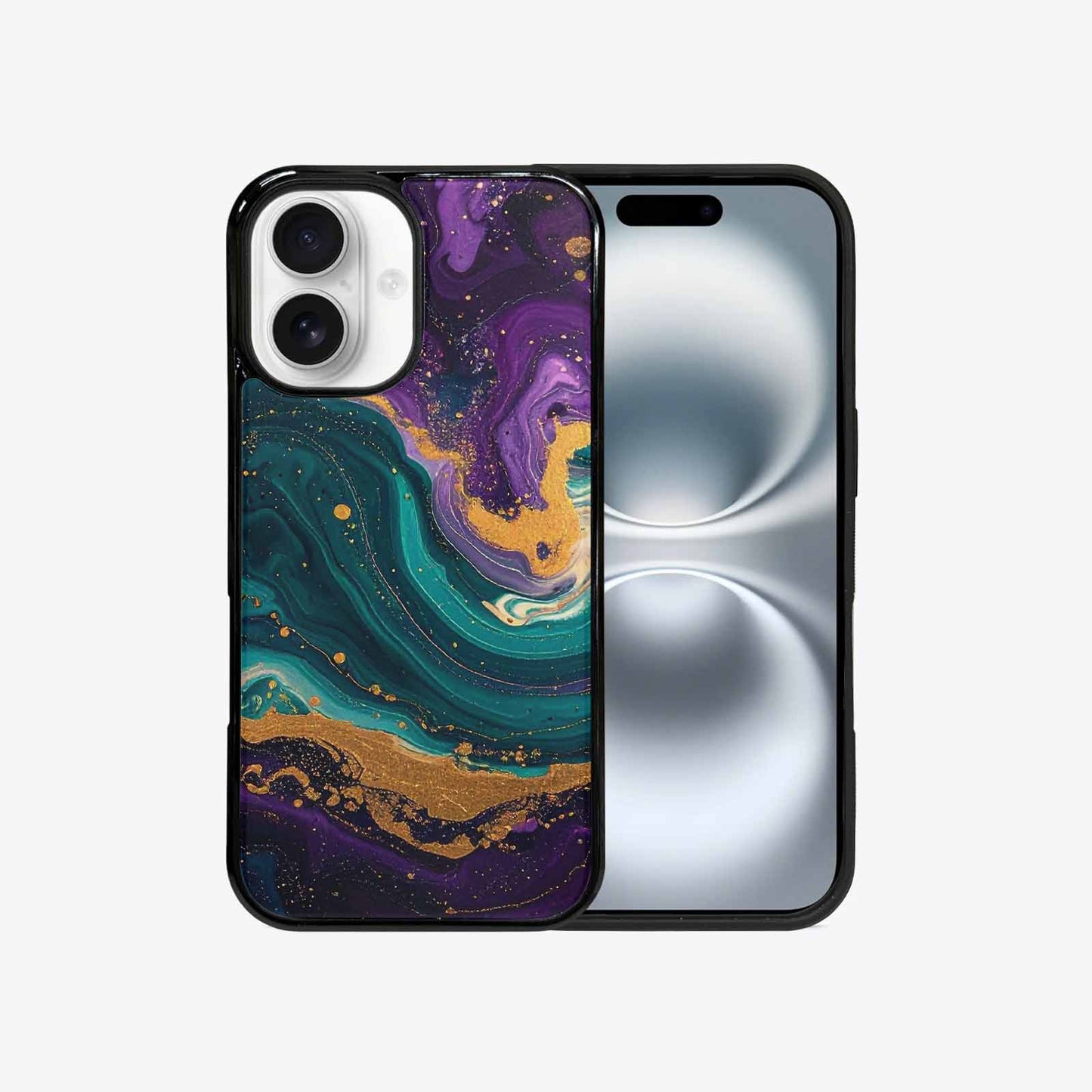 iPhone 16 Case — Marble Galaxy Swirl, Custom Print Case Cover