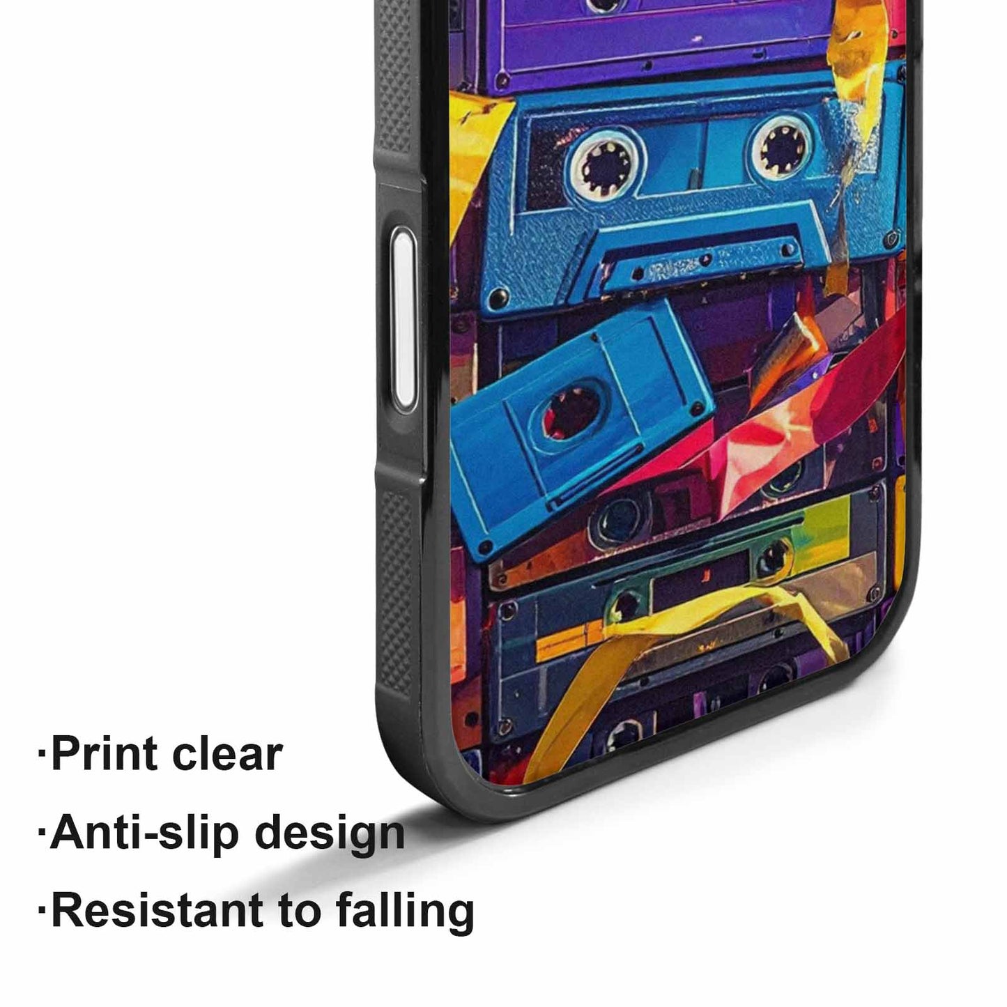 iPhone 17 Case — Retro Cassette Tape Pattern Retro Vintage, Custom Phone Case