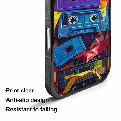 iPhone 17 Case — Retro Cassette Tape Pattern Retro Vintage, Custom Phone Case