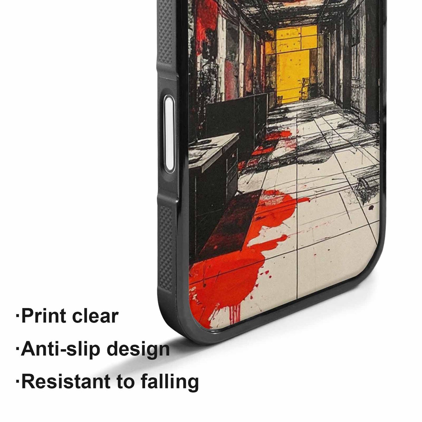 iPhone 17 Case — Black &amp; Red Ink Galaxy Space, Original Design Phone Case