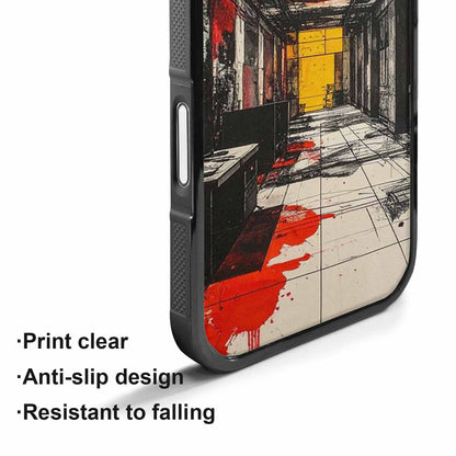 iPhone 17 Case — Black &amp; Red Ink Galaxy Space, Original Design Phone Case